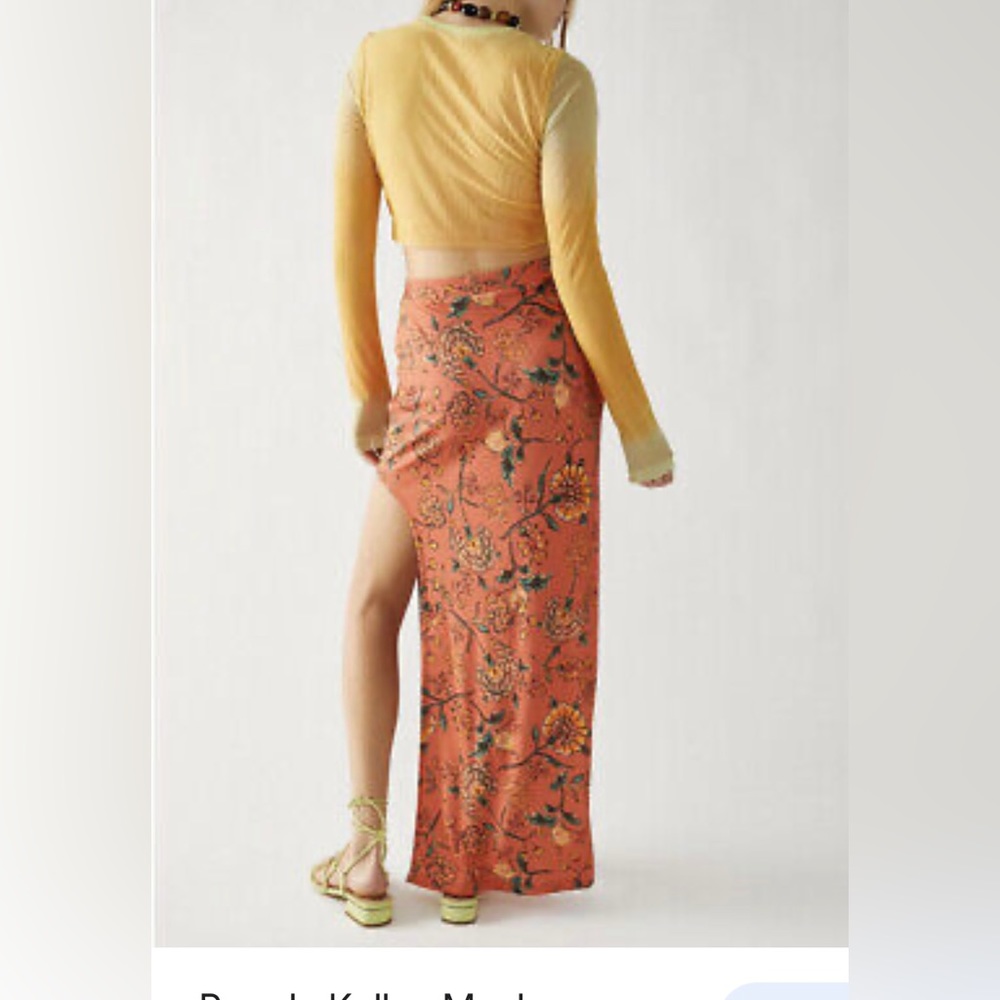 Free People Kellan Mesh Cropped top & High Slit Skirt - Picture 7 of 7